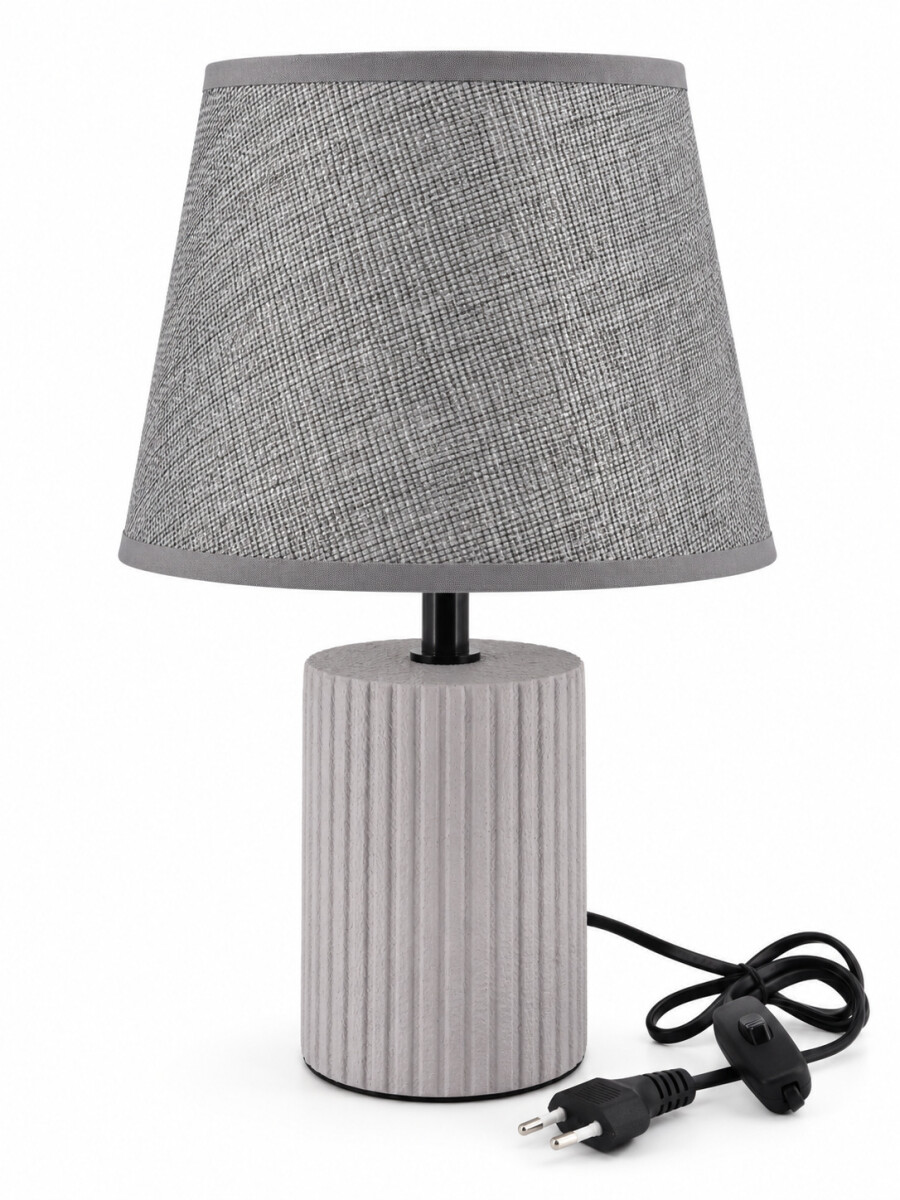 LAMPARA DE MESA BASE LINEAS - GRIS 