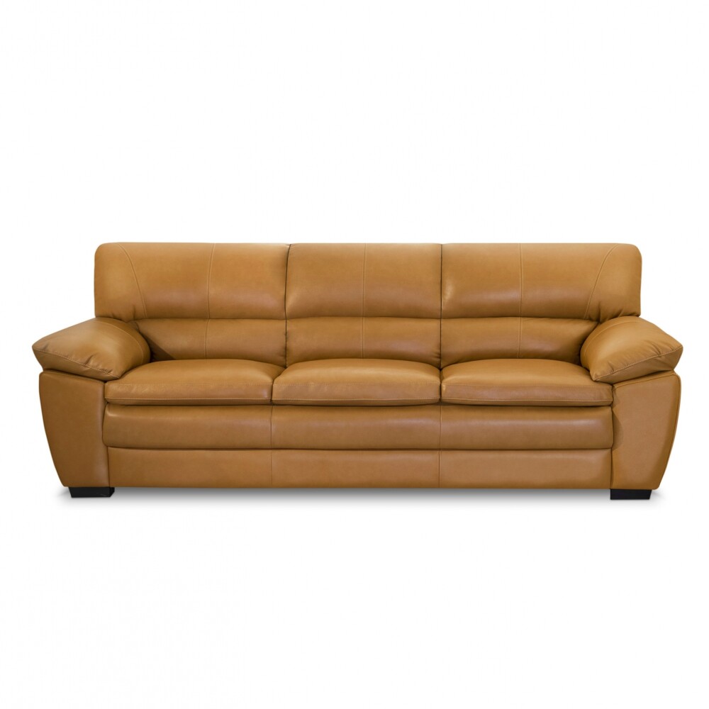 Sillón %100 Cuero - 3 Cuerpos - Premium Camel