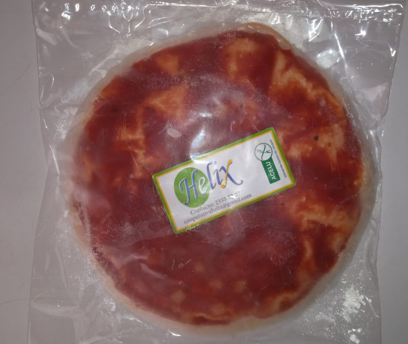 Pizza con salsa Hélix - 400 gr 