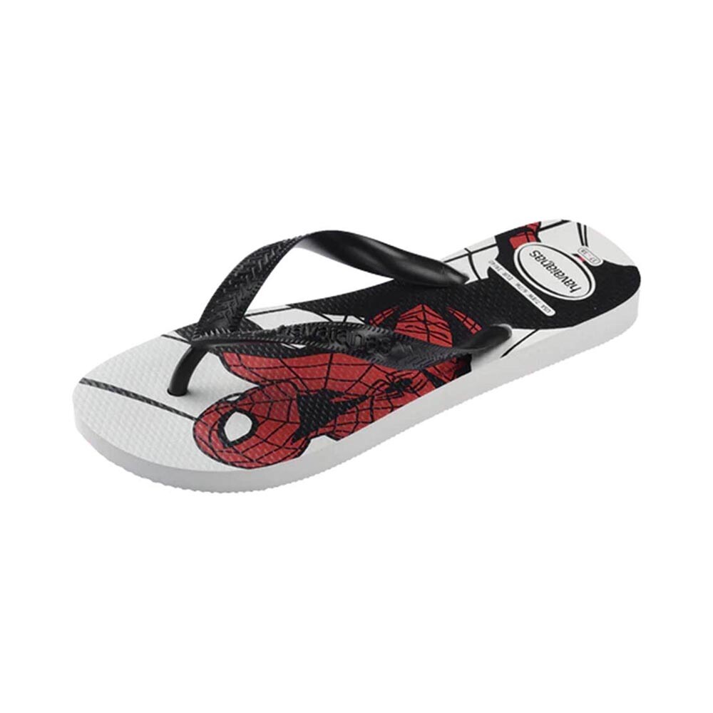 Sandalias Havaianas Top Marvel Logomania Hombre Blanco/Negro