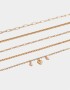 Pulseras Flexibles Sets Multi Cadenas Pulseras Flexibles Sets De Metal - Dorado