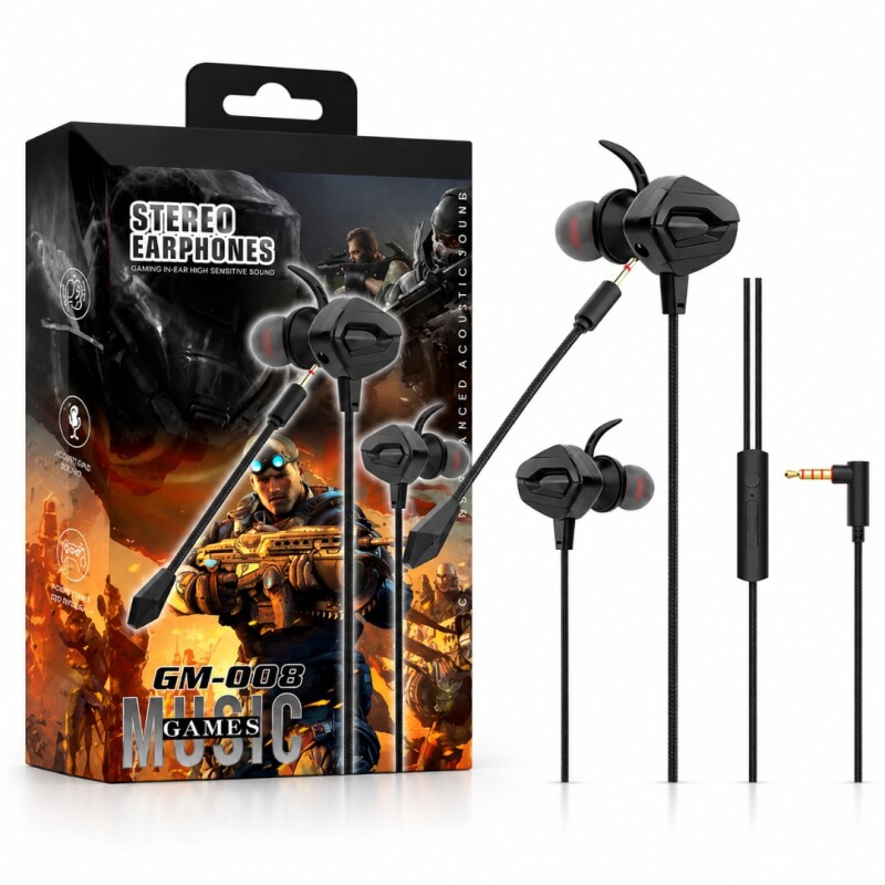 Auriculares Gamer GM009 con cable 3,5mm con micrófono Auriculares Gamer GM009 con cable 3,5mm con micrófono