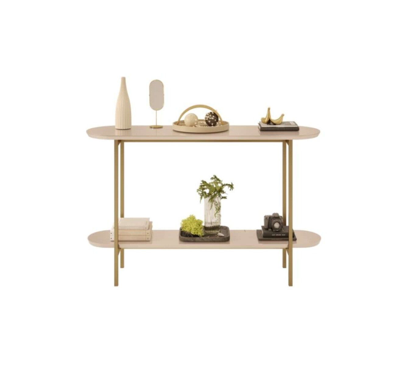 Mesa de arrime en MDF y Metal Charlote - Blanco 