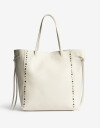 Shopper Cartera Shopper Con Tachas - Blanco Crudo