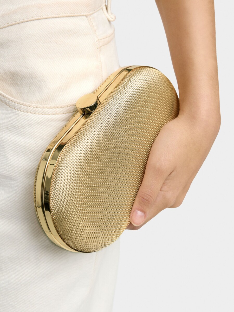 Clutch De Fiesta Ovalado dorado