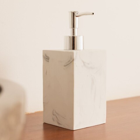 Dispensador Para Jabón Liquido De Cerámica 12x7 Cm Marble