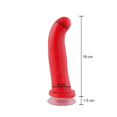 Consolador Punto G Con Ventosa Rojo