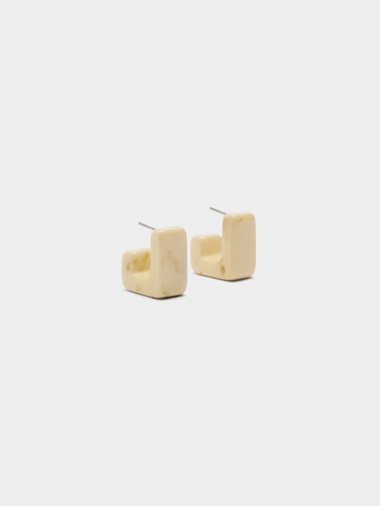 Aros Rectangulares Efecto Piedra beige