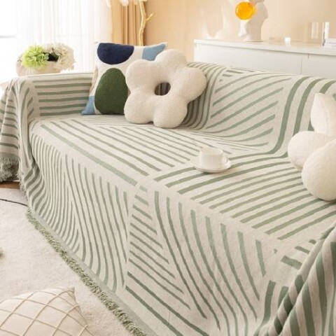 Manta para Sillon y Cama con diseños Verde 230cm