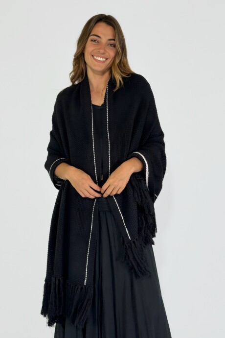 PASHMINA ZUMA Negro Y Plateado