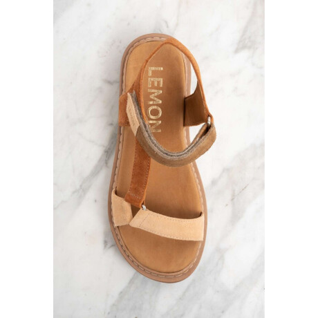 Sandalia Combinada Gamuza Mocha