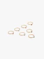 Set De Anillos Con Detalle De Color multicolor