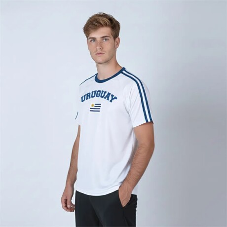 CAMISETA BANDERA UY BLANCO CE-BANUY-01 TALLE L BLANCO