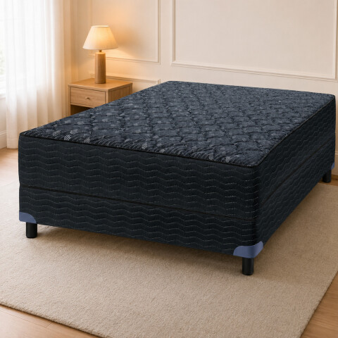 Conjunto sommier y colchón de espuma Zafiro Linde 2 plazas 140x190 Conjunto sommier y colchón de espuma Zafiro Linde 2 plazas 140x190