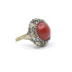 Anillo Antiguo En Plata, Oro 18K Y Coral Anillo Antiguo En Plata, Oro 18K Y Coral