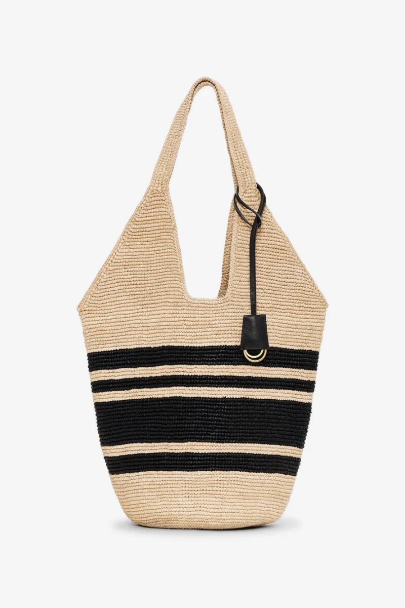 BOLSO LEAH RAYAS HOBO RAFIA Combinado