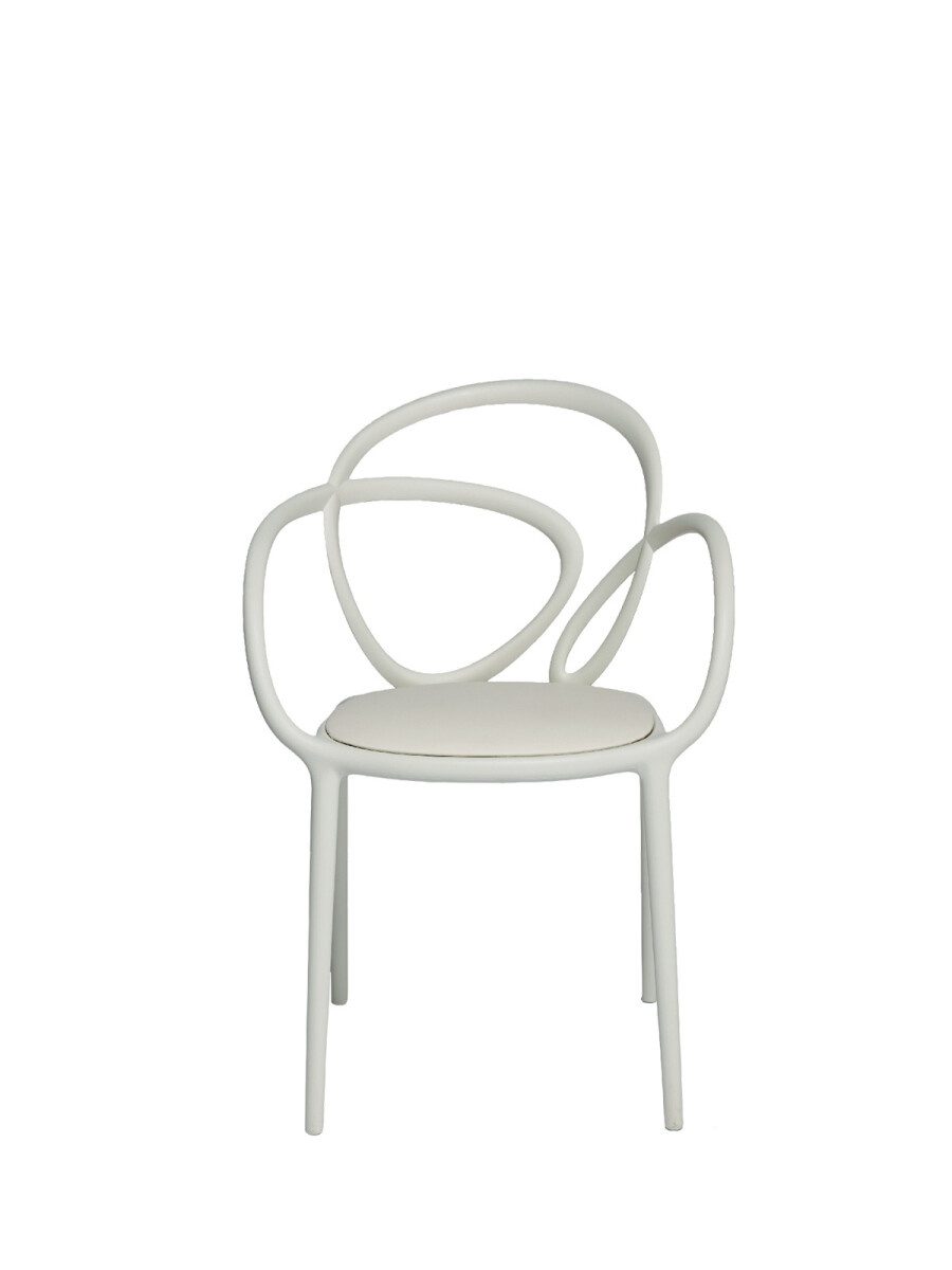 Loop chair white with cushionn - Blanco 