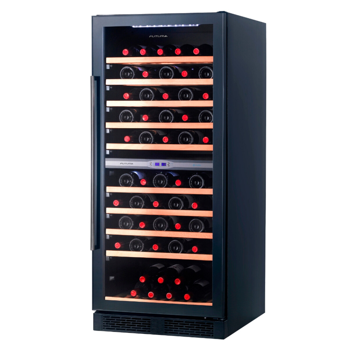 Enfriadora de vino vidrio negro 110 botellas Futura Plus FUT-EV110N 