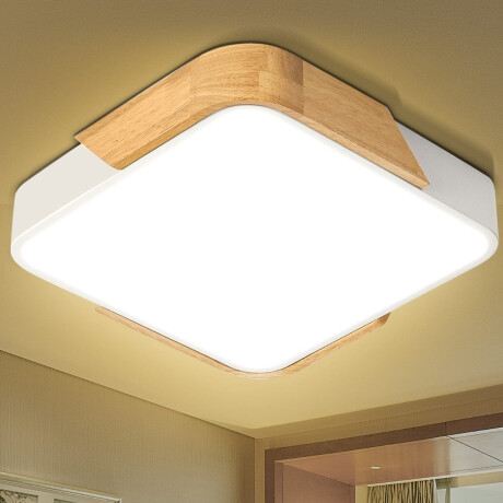 Luminaria Plafon Led 30 X 30cm Metal Y Madera Varios Colores Luminaria Plafon Led 30 X 30cm Metal Y Madera Varios Colores