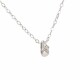 Cadena con dije en oro 18K blanco Y brillante Cadena con dije en oro 18K blanco Y brillante