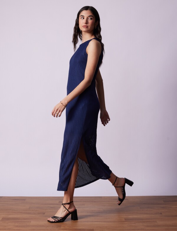 Vestido Maxi Lineas AZUL