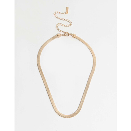 Cadena Chata Bañada En Oro Dorado