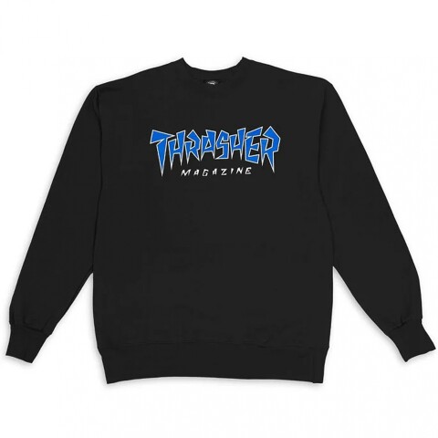 BUZO THRASHER JAGGED LOGO CREWNECK Black