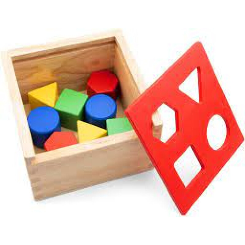Cubo clasificador de formas de madera Viga Cubo clasificador de formas de madera Viga