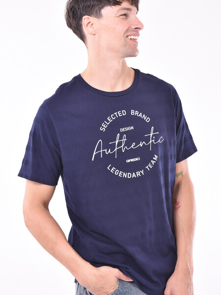 REMERA SELECTED AZUL OSCURO