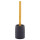 Set de escobilla para baño con mango en bambú Negro