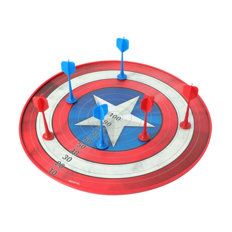 Tiro al Blanco Magnético con 6 Dardos 35 cm Capitán América
