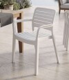 Silla de Exterior Miami Blanco Mate