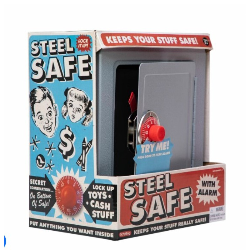 STEEL SAFE W/ ALARM- Alcancía con seguridad Unica