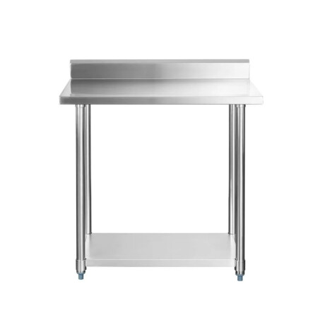 Mesada de Trabajo con Estante y Respaldo de Acero Inoxidable 90 x 60 x 85 cm Mesada de Trabajo con Estante y Respaldo de Acero Inoxidable 90 x 60 x 85 cm
