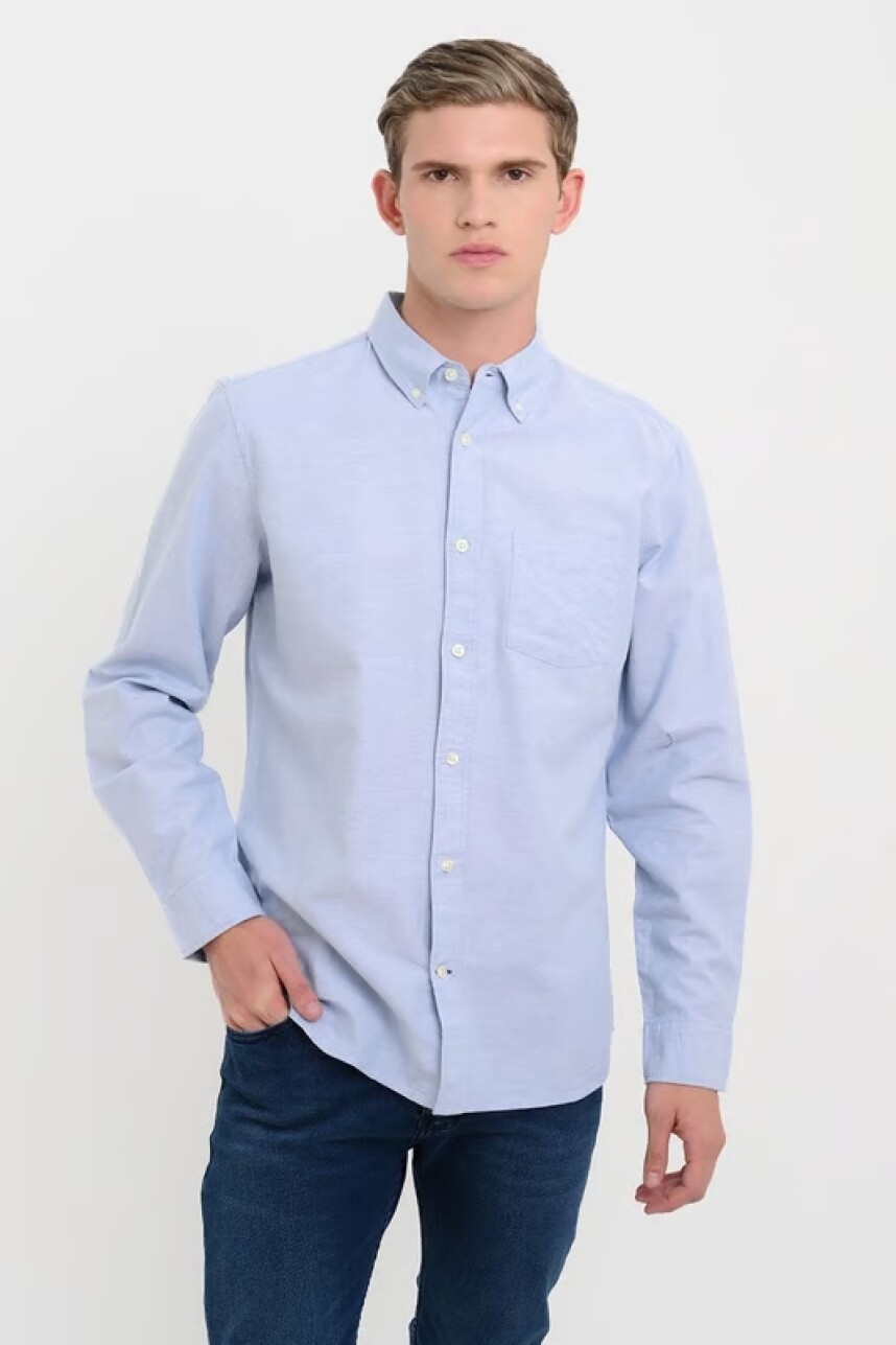 Camisa Standard Oxford Hombre Blue Opal 420