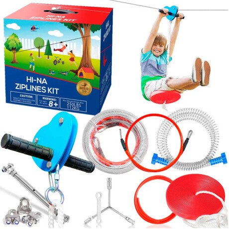 Set Tirolesa Profesional Linga 30m Hamaca Cuerda +Acc Jug018002