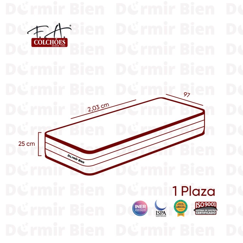 Sommier Dreamer D33 25cm 1 Plaza 90