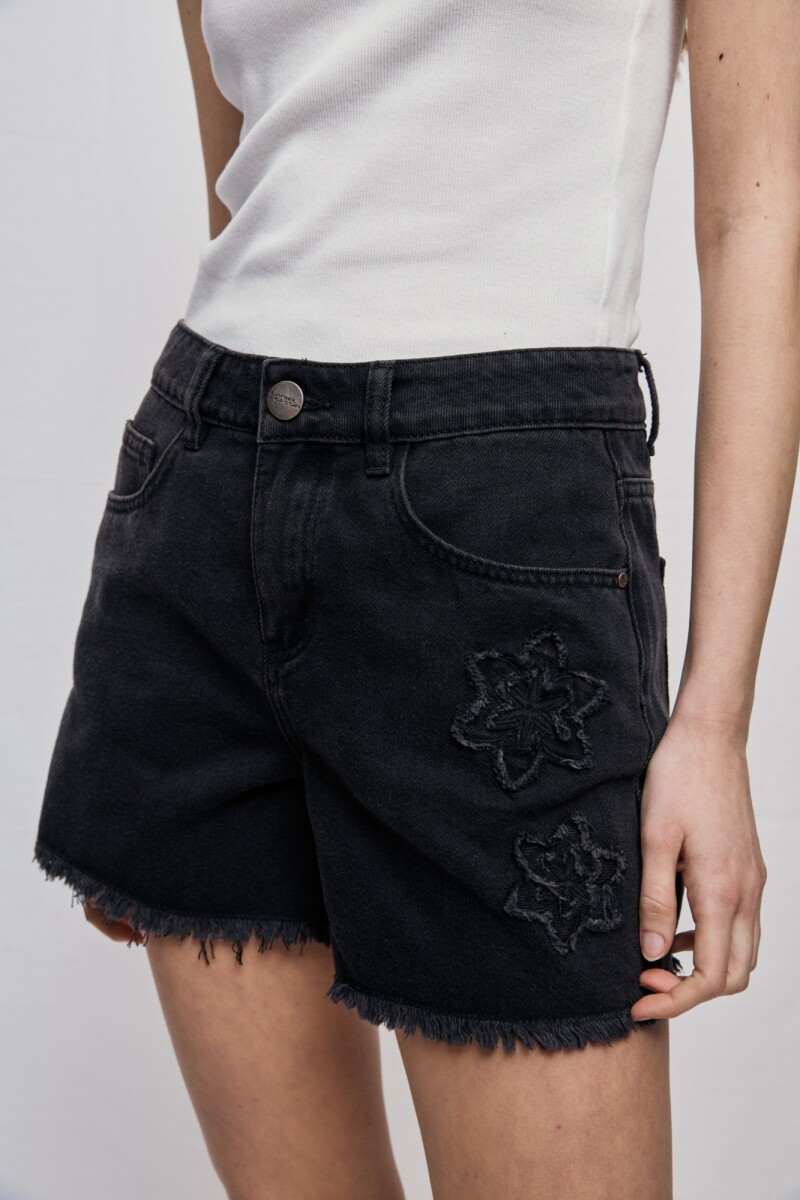 SHORT FLORE Negro