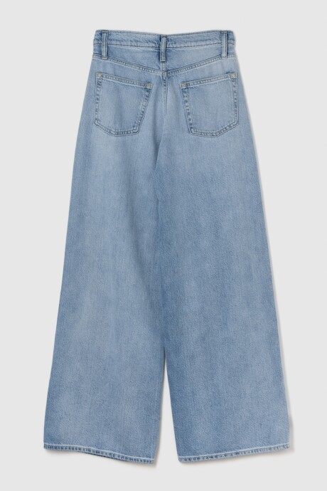 Jean Baggy Tiro Medio Mujer Light Indigo 11