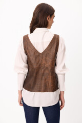 Chaleco Leather Dual Desgastado