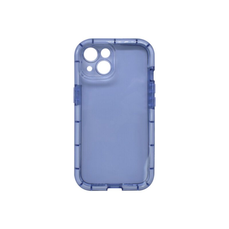Protector iPhone 13/14 transparente color azul Protector Iphone 13/14 Transparente Color Azul