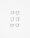 Aros Argollas Set Metal Argolla Set Metal Delicado - Plateado