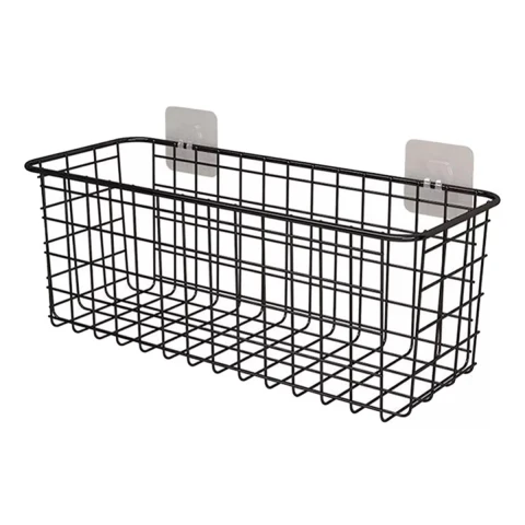 Canasto Organizador Adhesivo Cesto Metal Cocina Baño Canasto Organizador Adhesivo Cesto Metal Cocina Baño