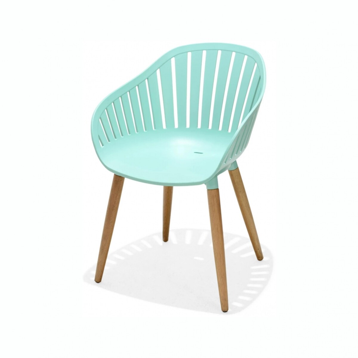 Silla De Exterior RUSTICO Nassau Carver Patas De Eucalipto - Verde 