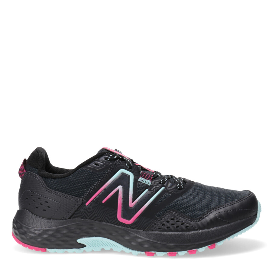 Championes de Mujer New Balance 410 Negro - Fucsia - Celeste