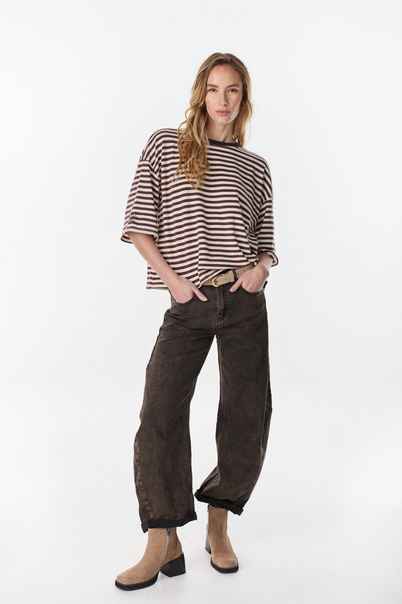 Tshirt Rowan Crudo/Marron