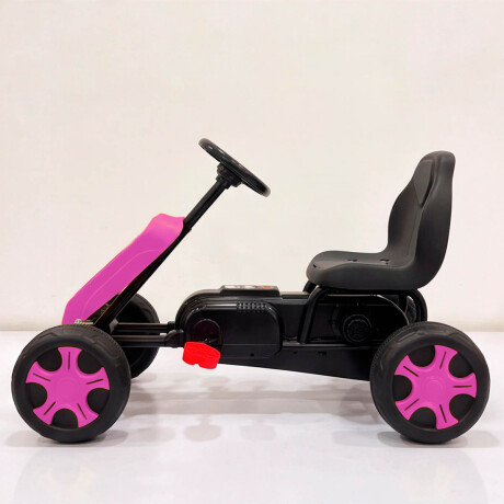 Auto Go Karting Pedal Infantil Cuatriciclo Carrera Rosa