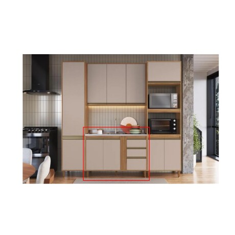 BAJO MESADA 1.20 M 2 PUERTAS 3 CAJONES ARTECAS SOL BAJO MESADA 1.20 M 2 PUERTAS 3 CAJONES ARTECAS SOL