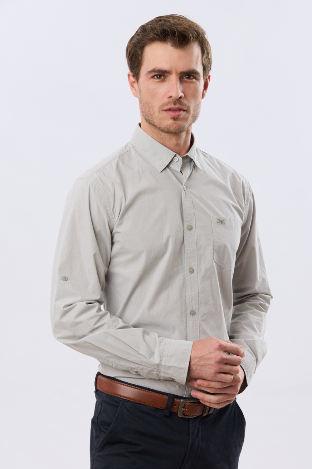CAMISA CUADROS DE ALGODÓN Verde