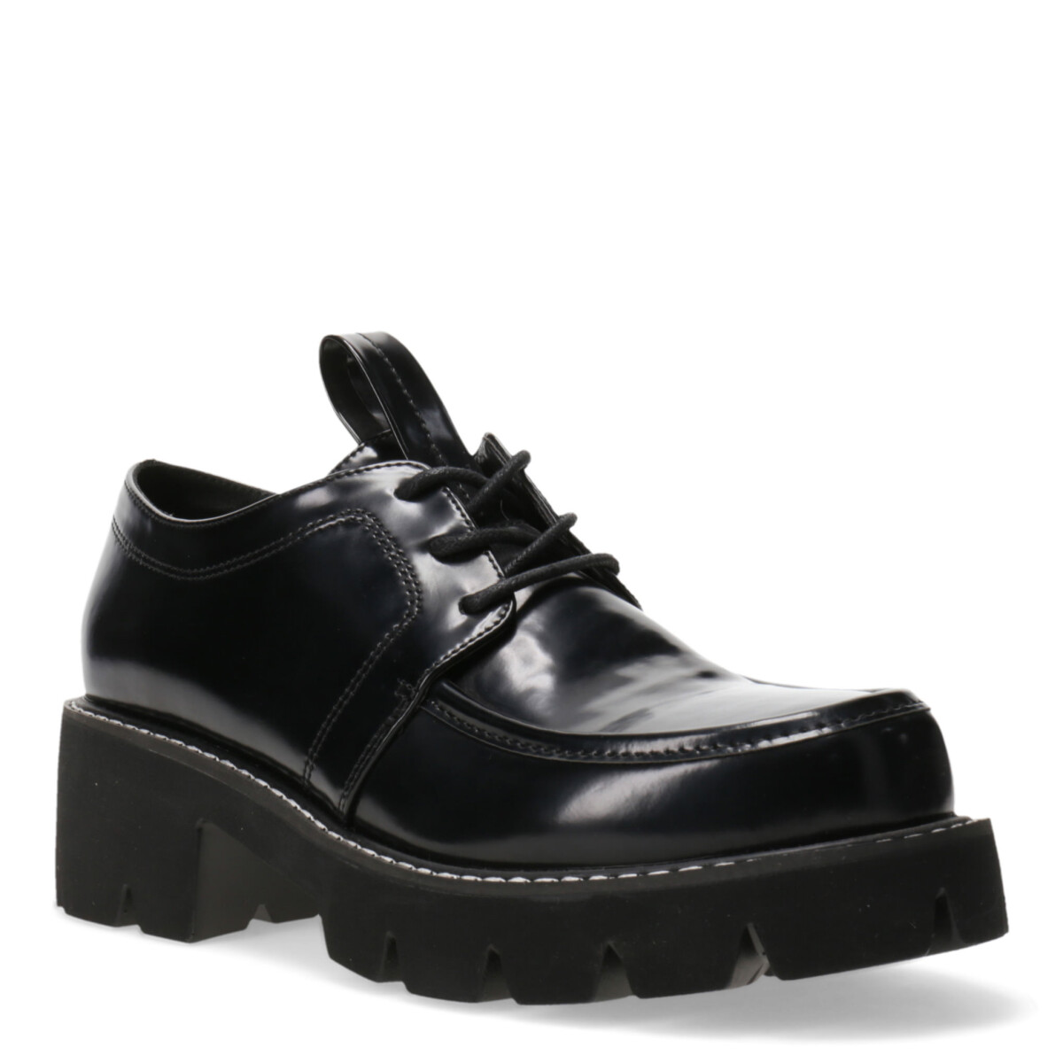 Zapato mocasín TOKYO con taco y plataforma acordo MissCarol - Black 